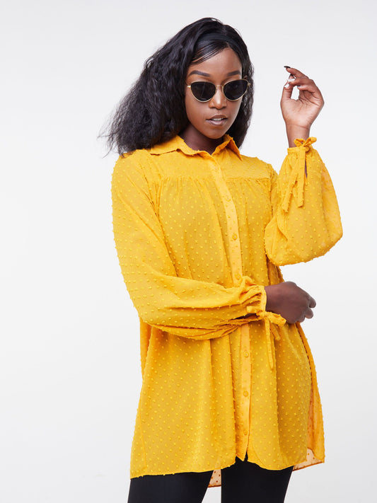 Vivo Malindi Long Sleeved Tunic Shirt - Mustard