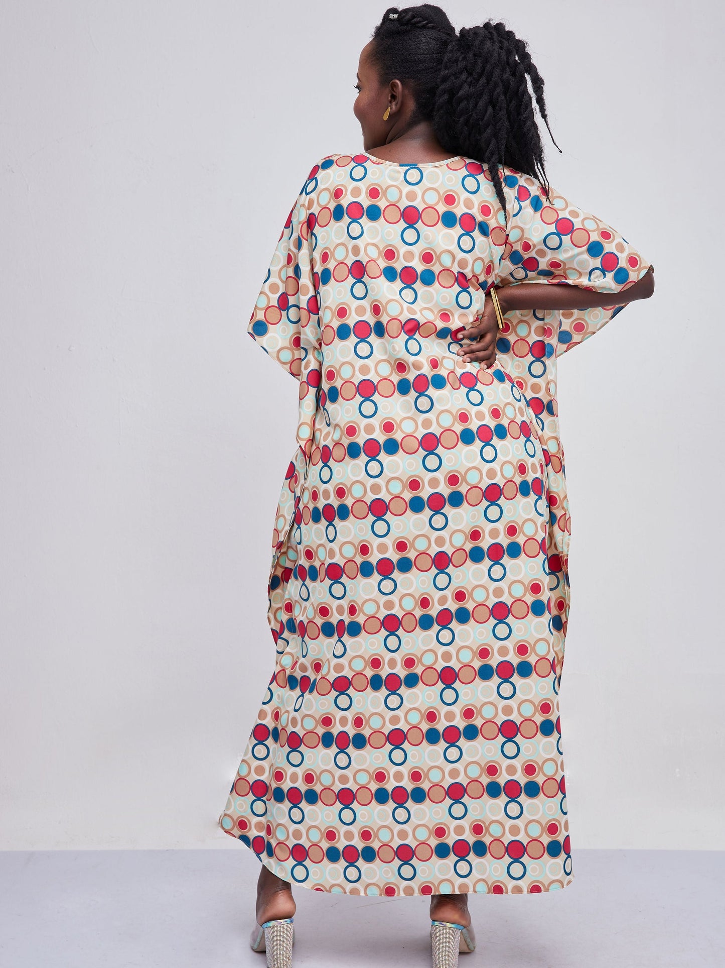 Vivo Sierra Maxi Kaftan - Taupe Abstract Print