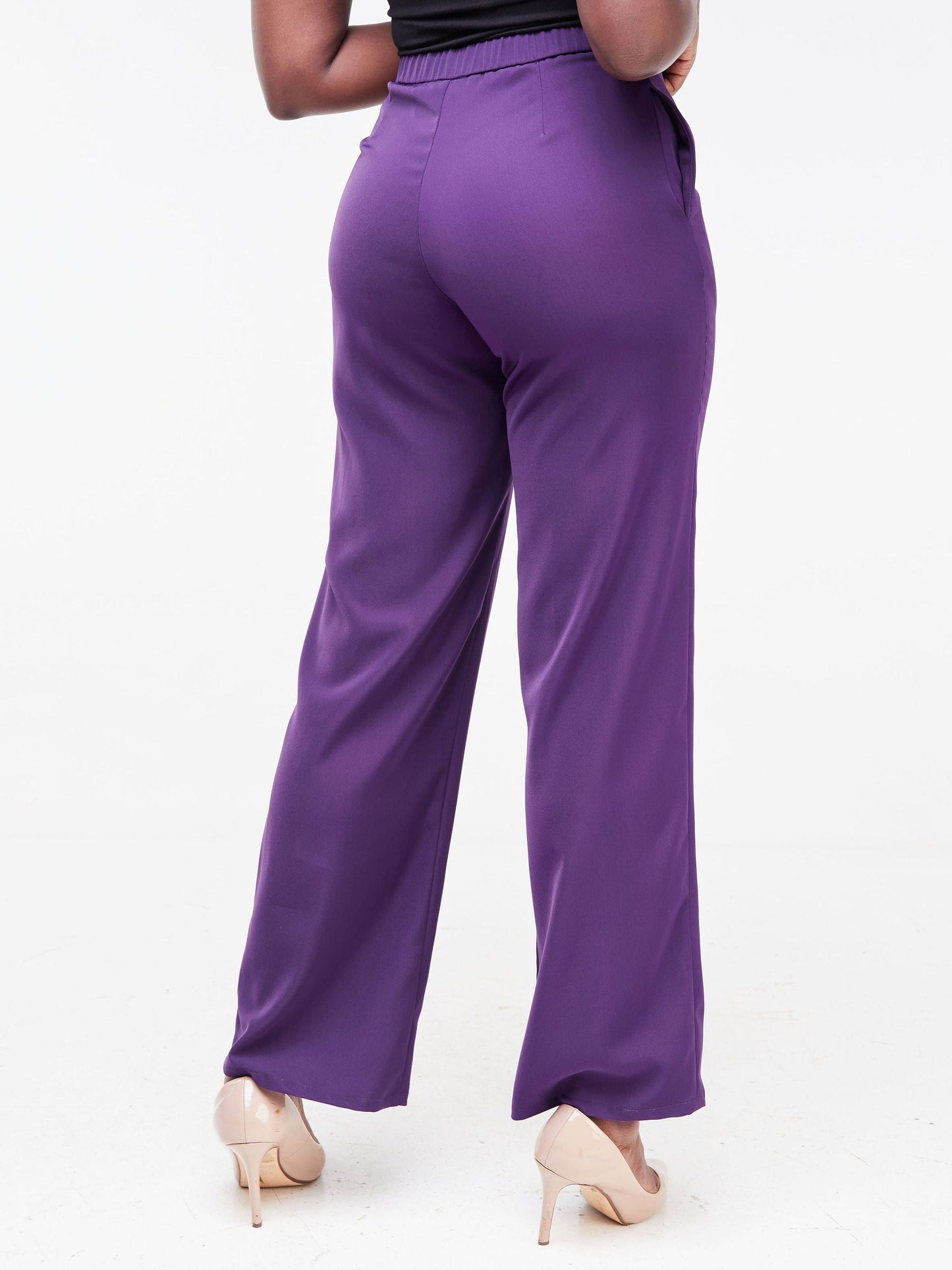 Vivo Fahari Straight Leg Pants - Dark Purple