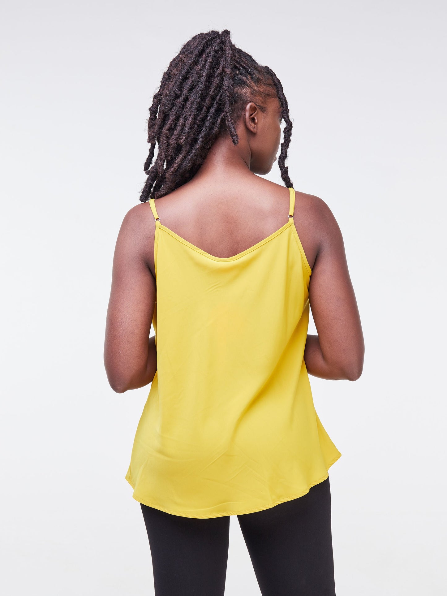 Vivo Fahari Strappy Cowl Top - Mustard