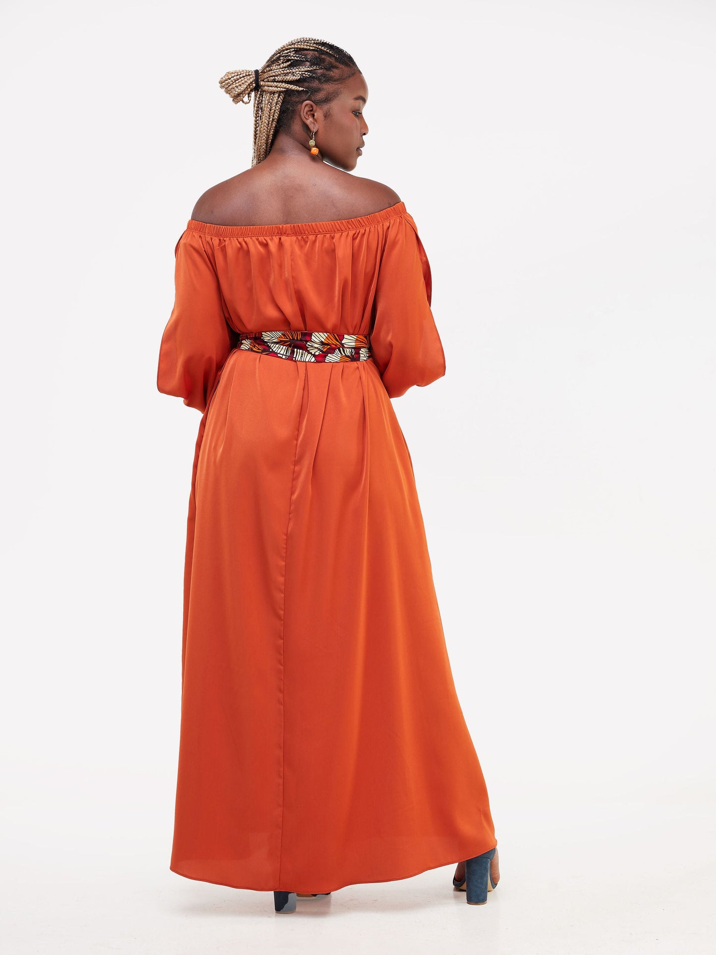Vivo Yumi Off Shoulder Maxi Dress - Rust