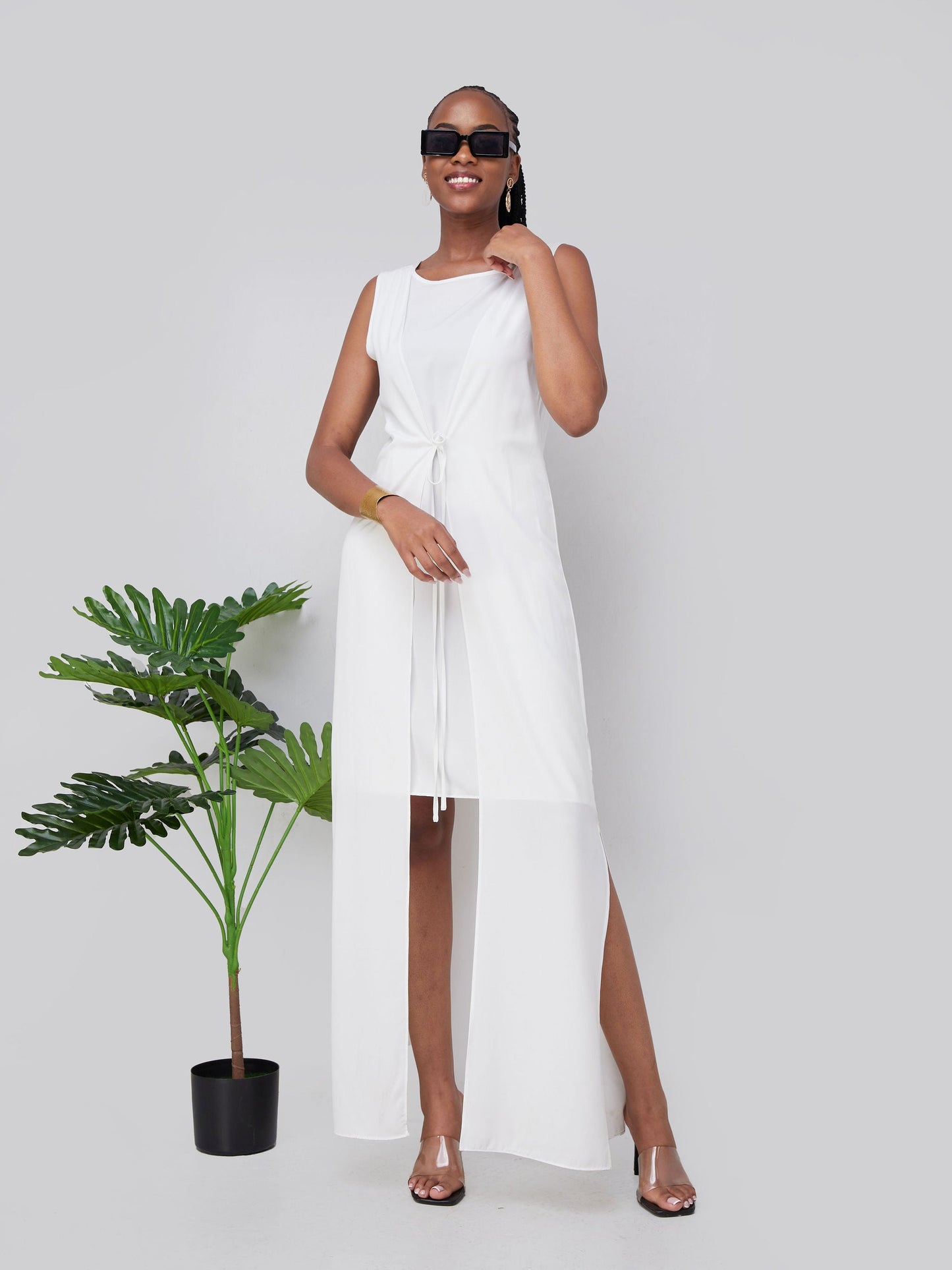 Vivo Dali Panel Dress - White