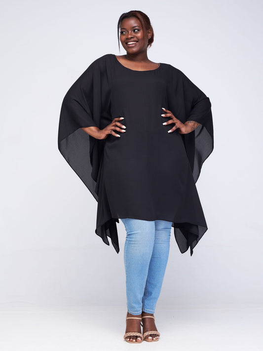 Vivo Basic Destiny Chiffon Top - Black