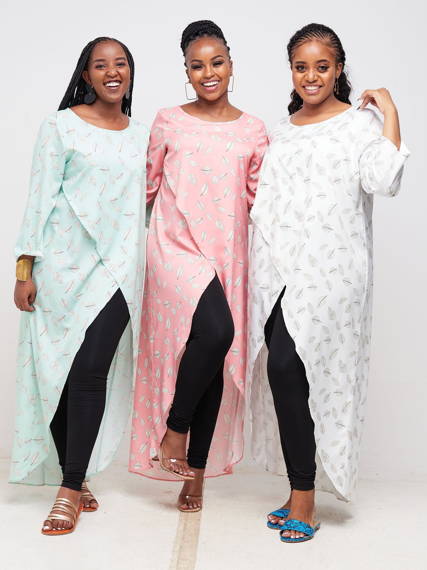 Vivo Tana 3/4 Tulip Sleeve Overlap Maxi Top - Pink Floral Print