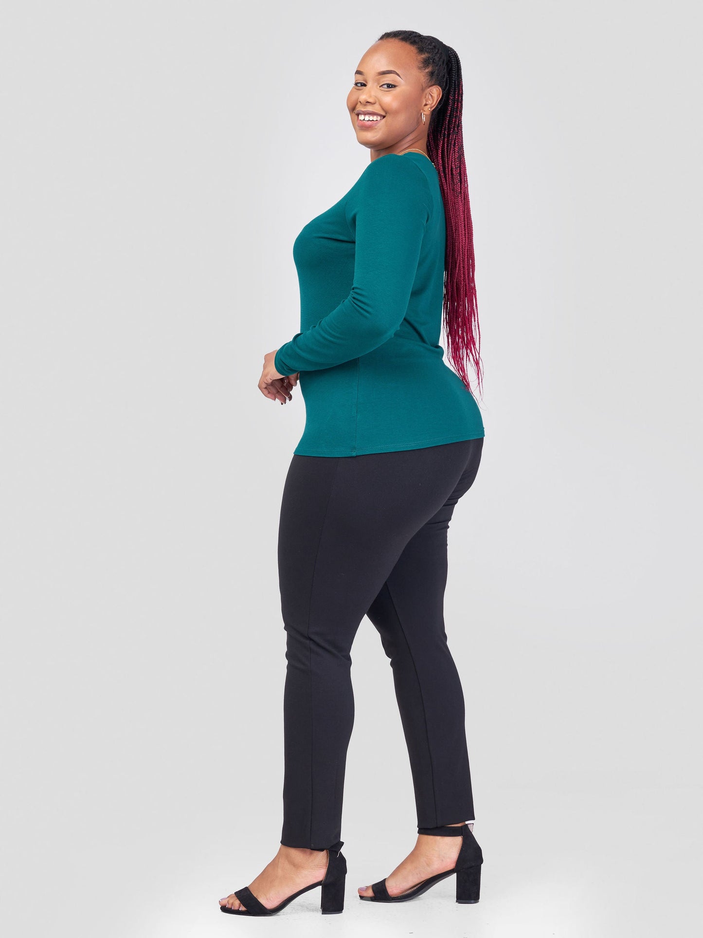 Vivo Basic Long Sleeved Top - Forest Green