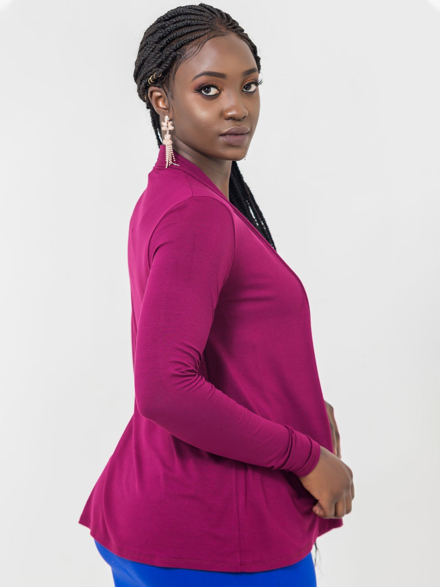 Vivo Basic Waterfall - Burgundy - Shop Zetu