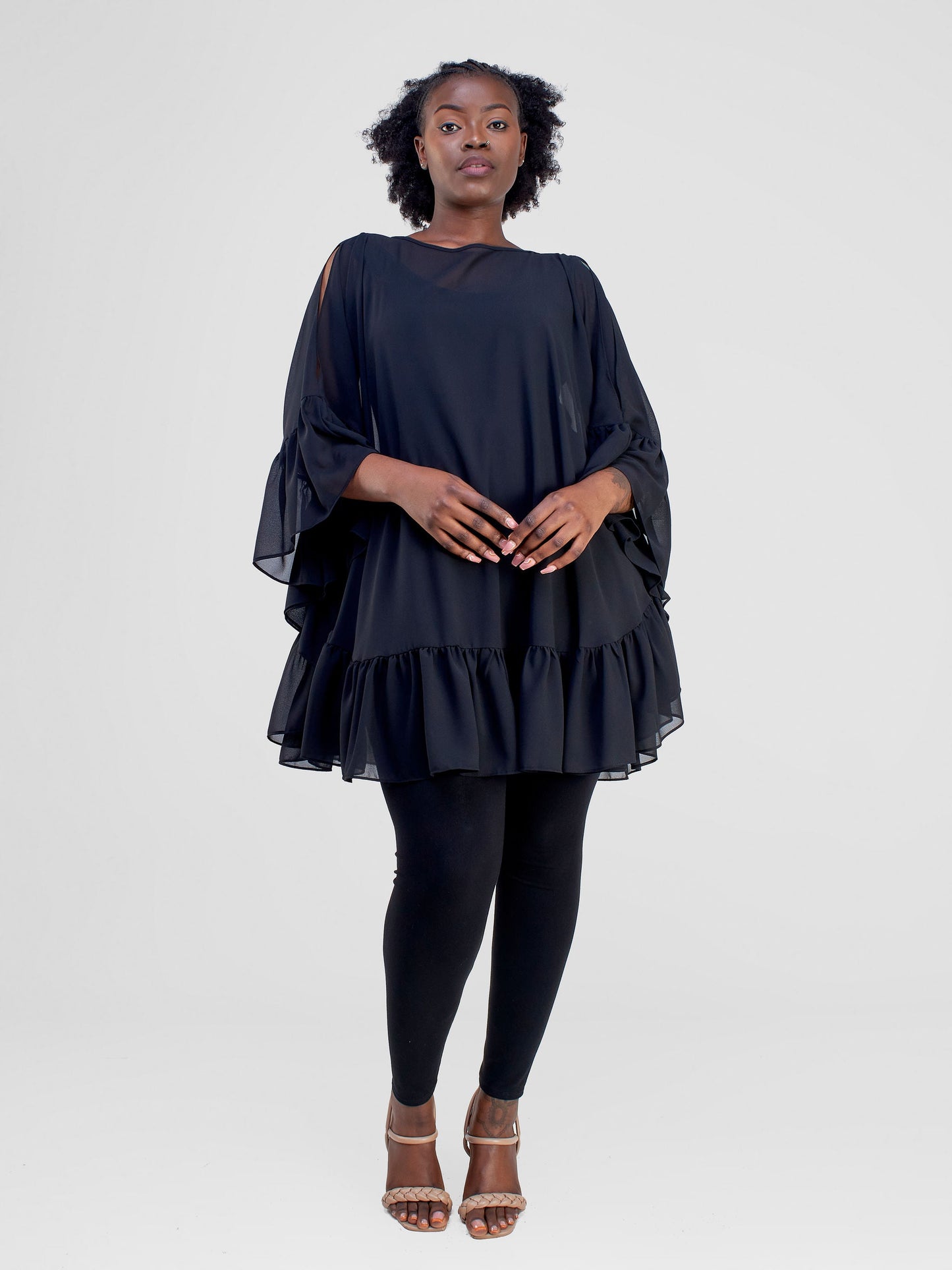 Vivo Malindi Tunic Top - Black