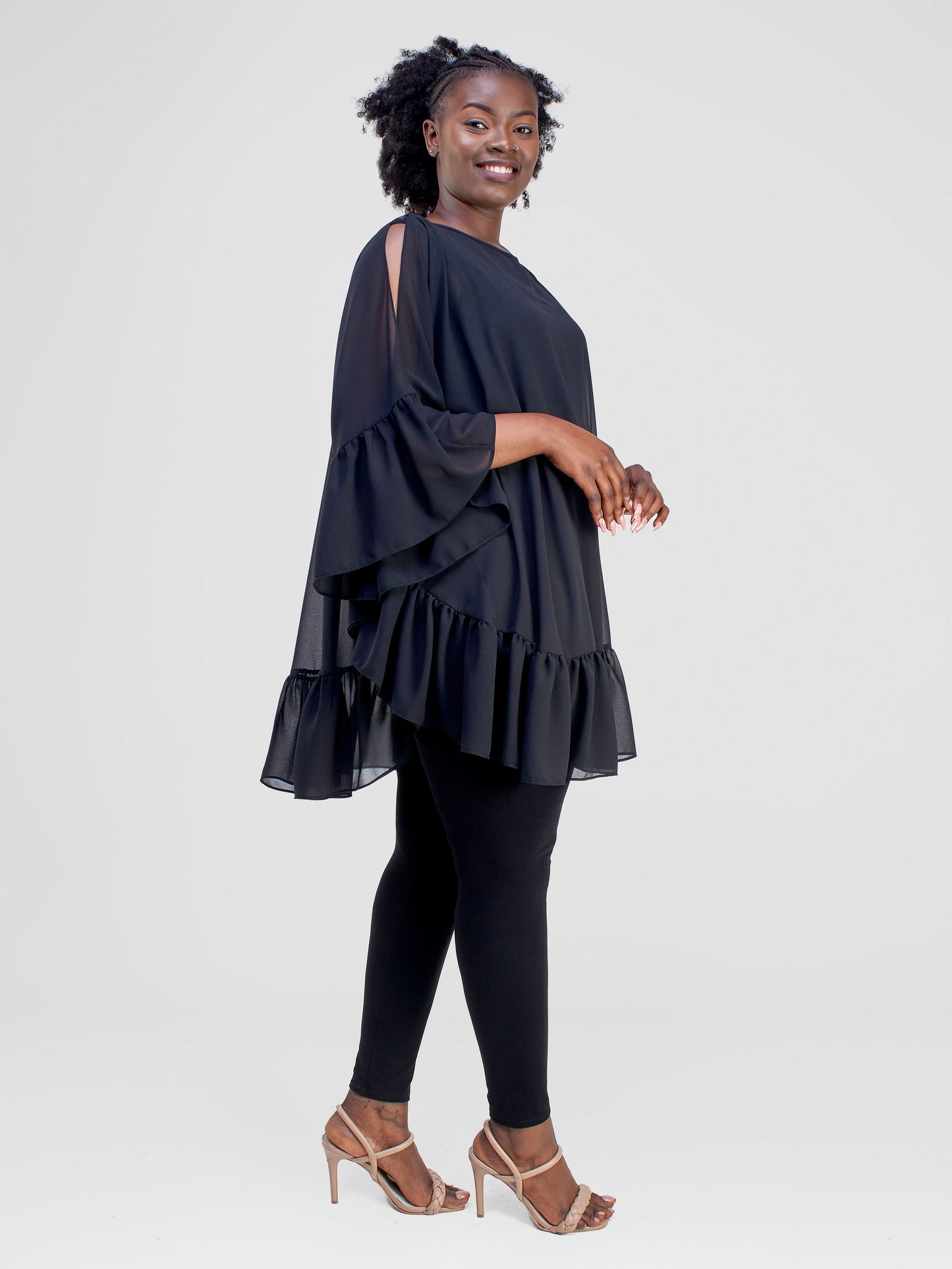 Vivo Malindi Tunic Top - Black