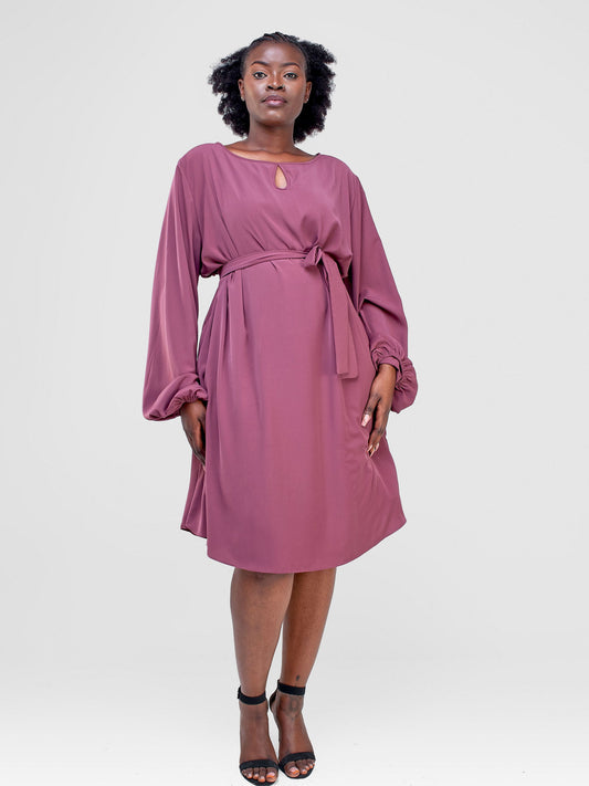 Vivo Sierra Bishop Sleeve Tent Dress - Rose