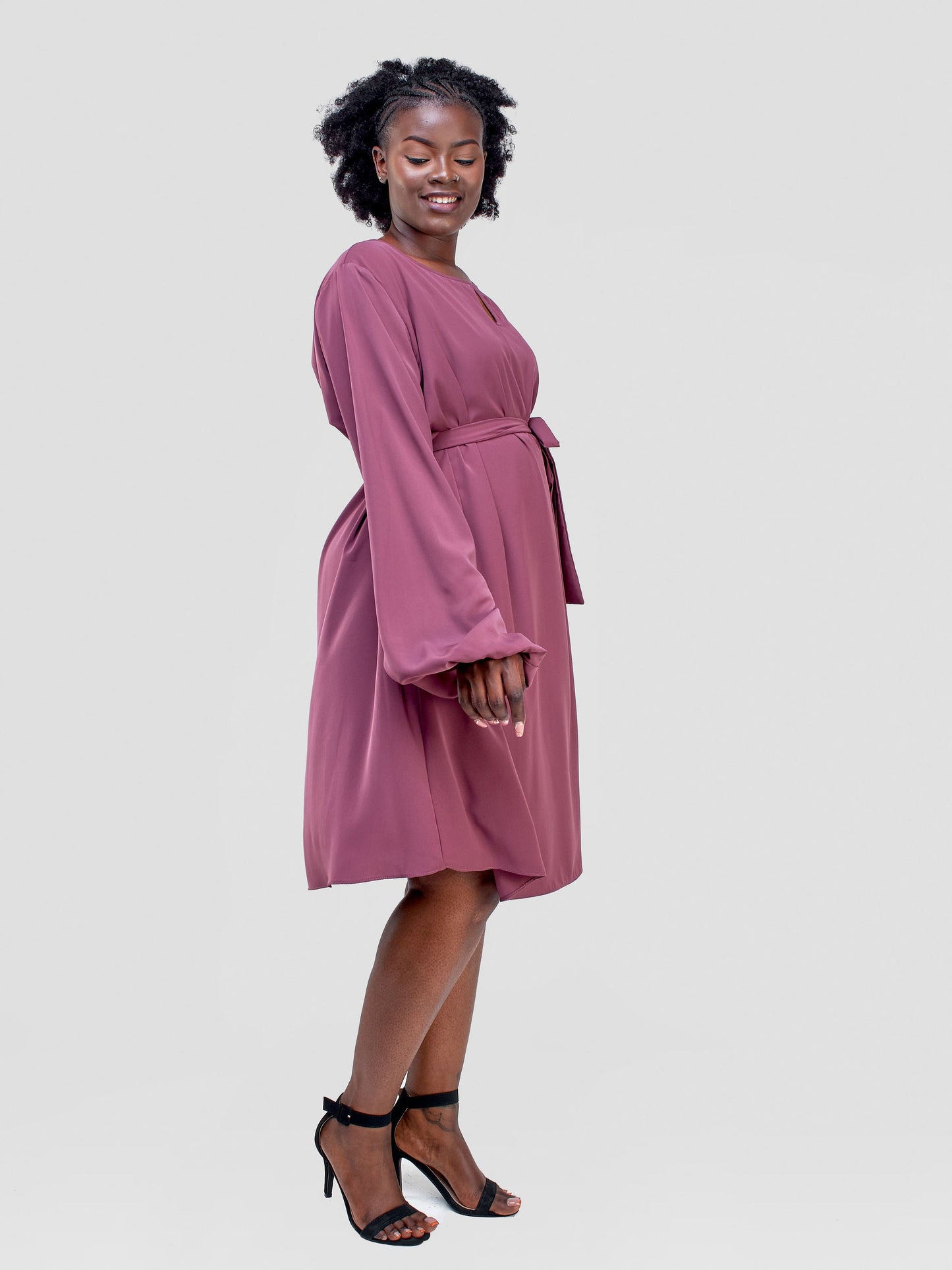 Vivo Sierra Bishop Sleeve Tent Dress - Rose