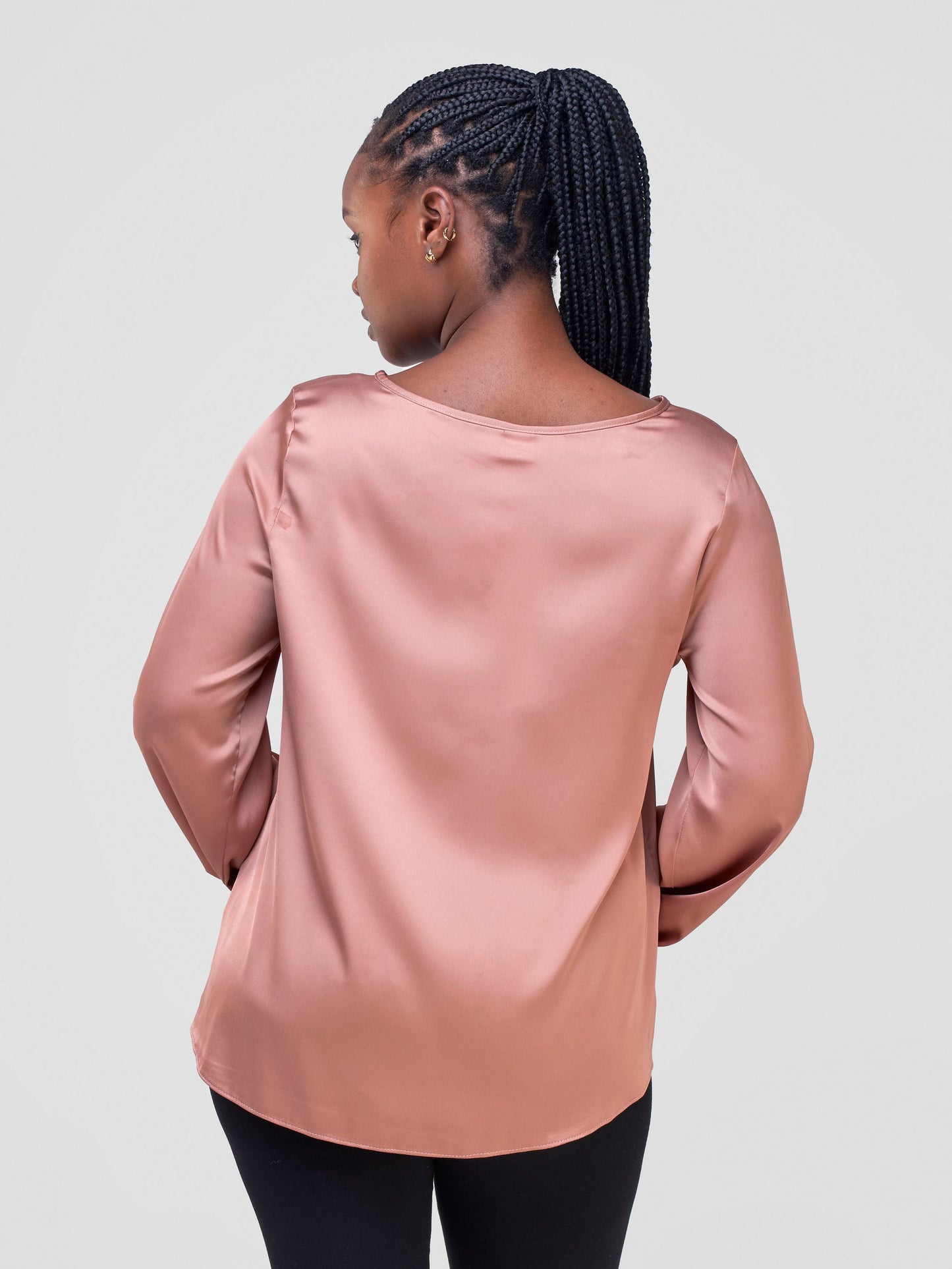 Vivo Sierra Bishop Satin Top - Brown