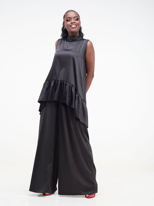 Vivo Fara Wide Leg Pants - Black