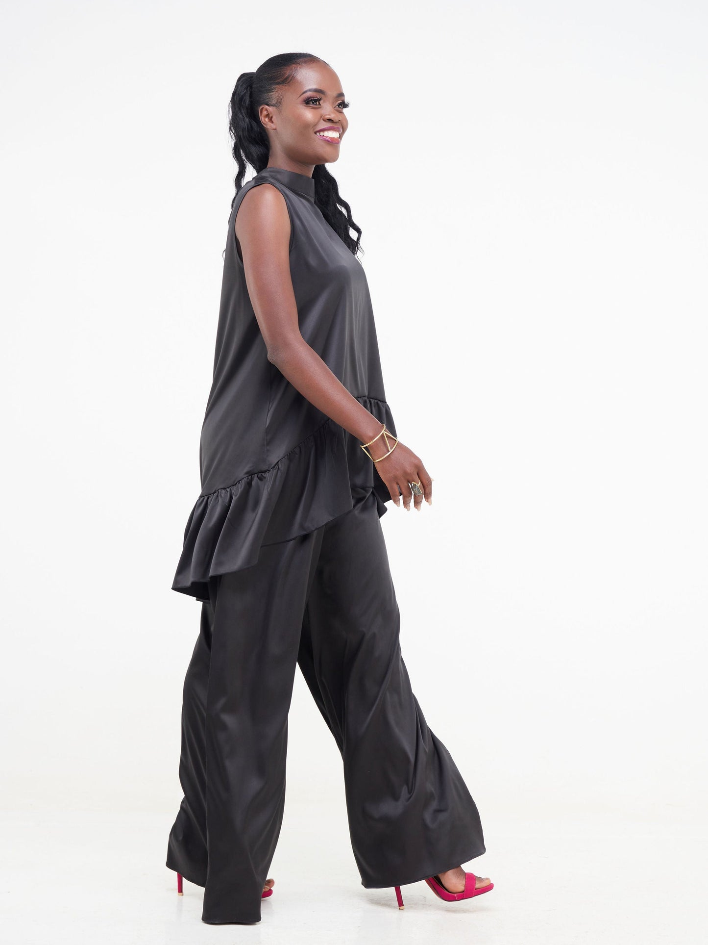 Vivo Fara Wide Leg Pants - Black