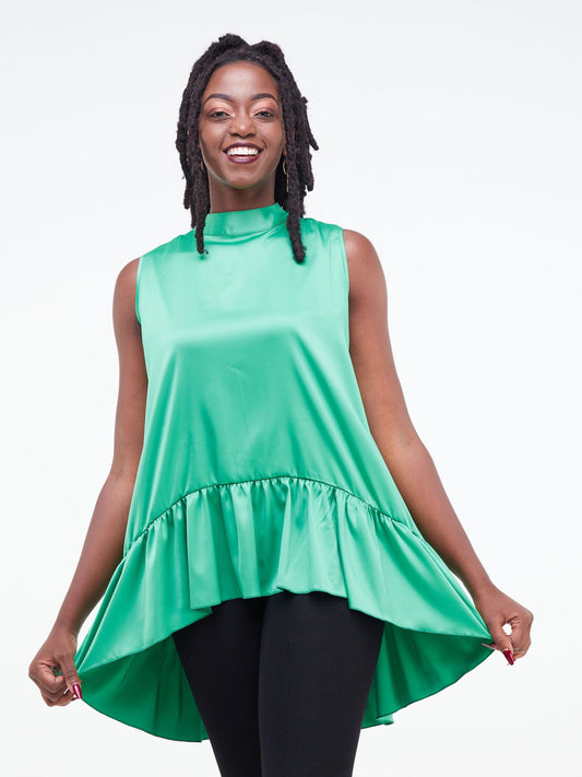 Vivo Fara Sleeveless Halter Neck Top - Green