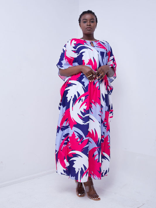 Vivo Sierra Maxi Kaftan - Pink / Purple Print