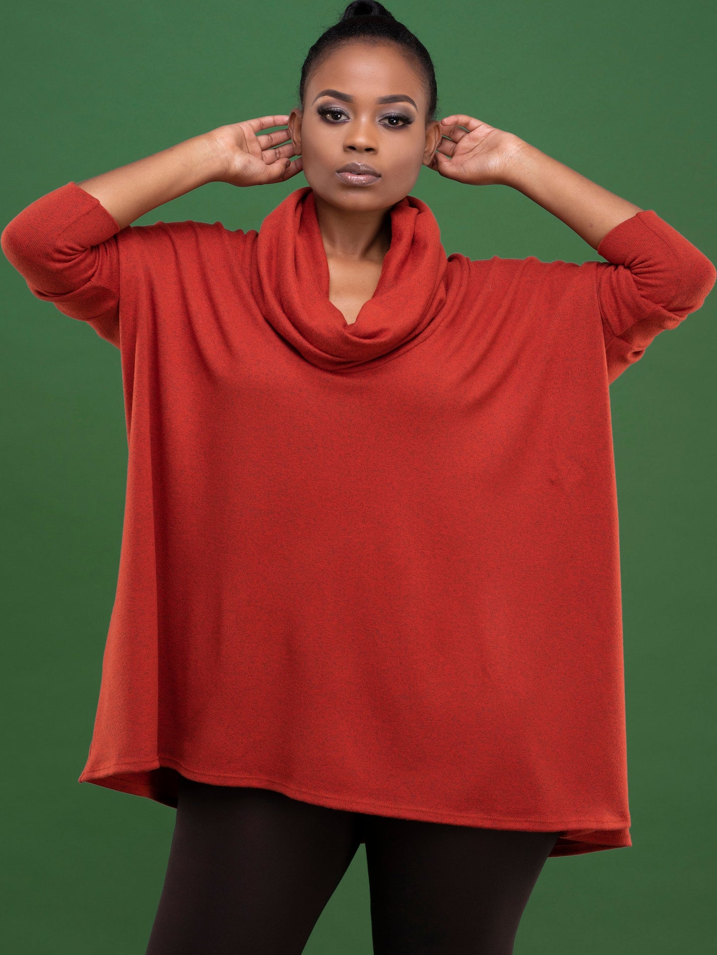 Vivo Basic Cowl Hoodie - Rust
