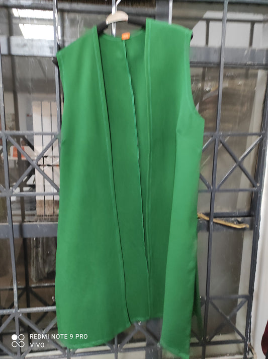 Vivo Waridi Sleeveless Overcoat - Green
