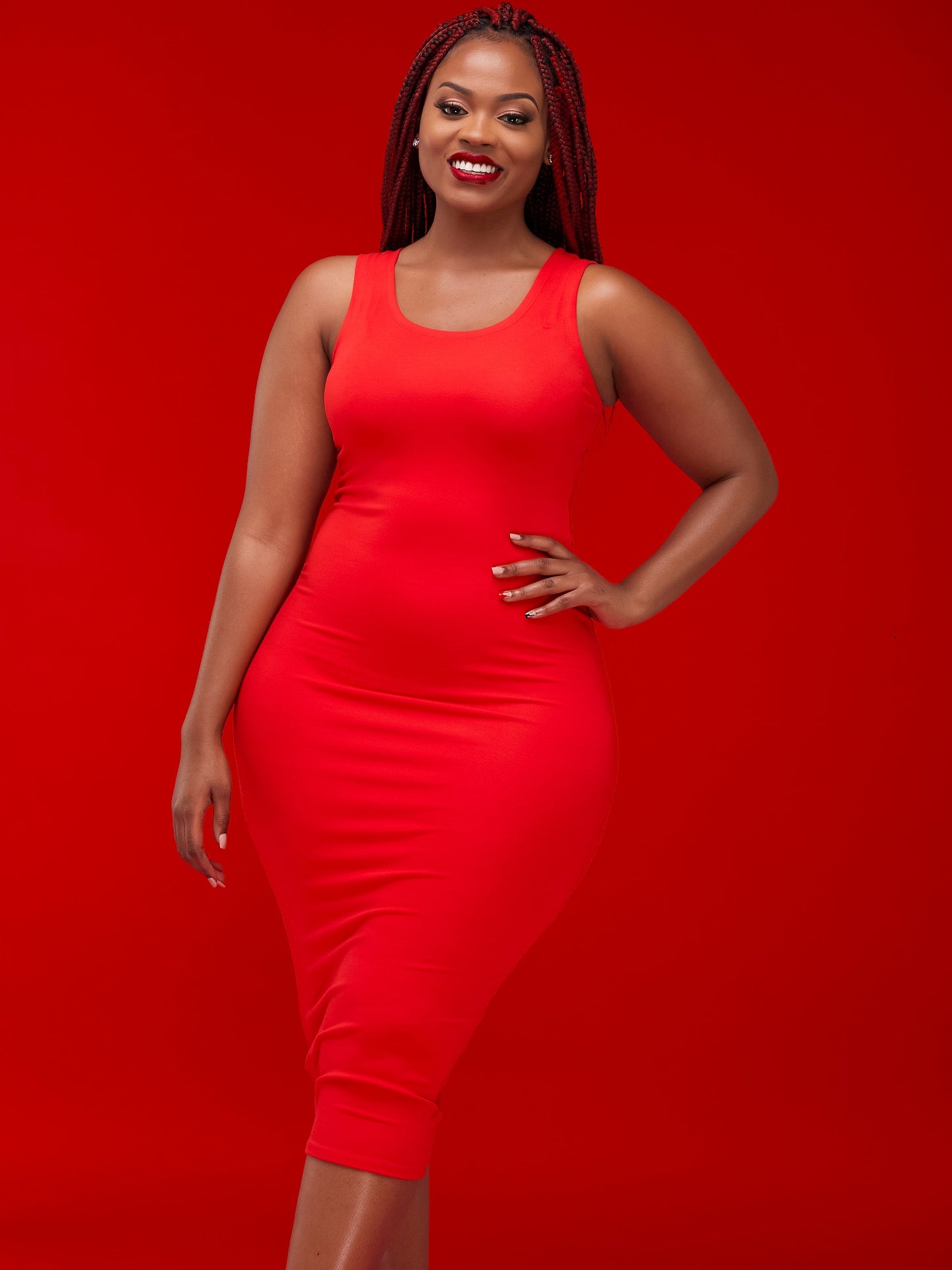 Vivo Basic Bodycon - Red