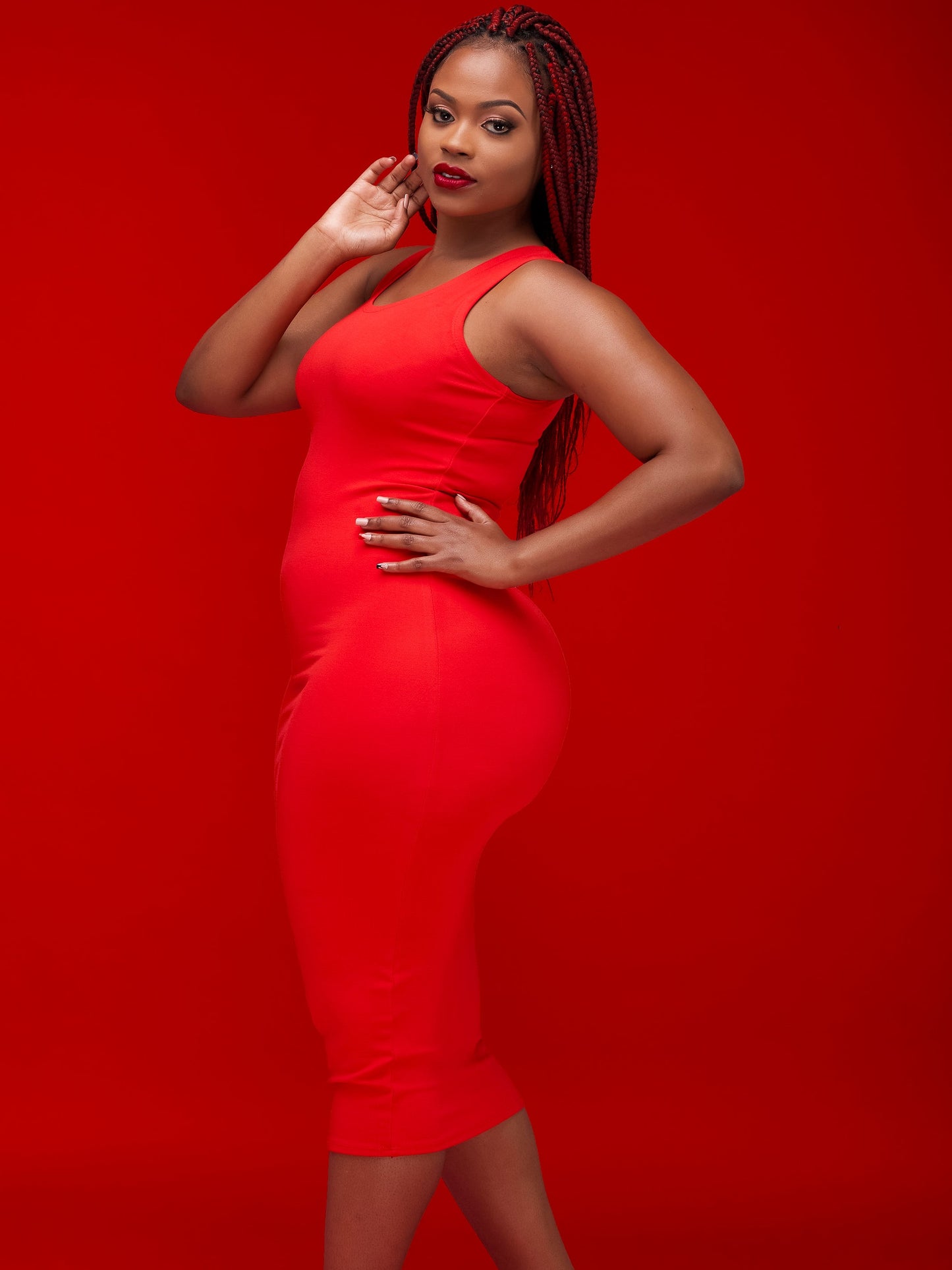 Vivo Basic Bodycon - Red