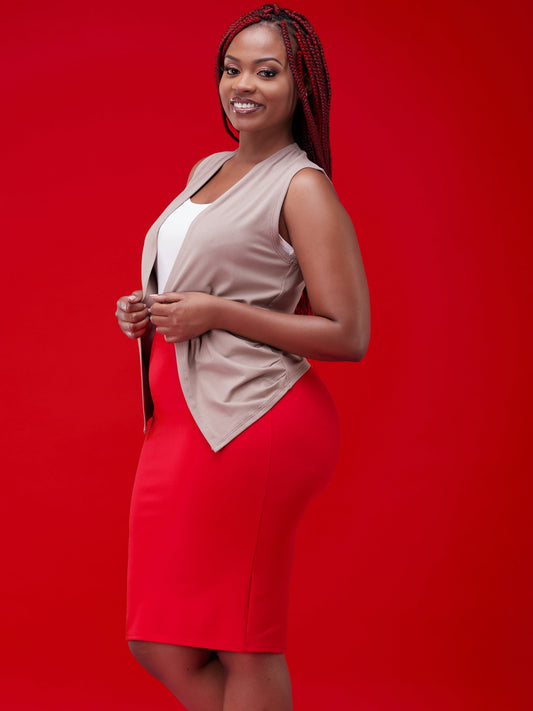 Vivo Basic Sleeveless Sienna Waterfall - Taupe