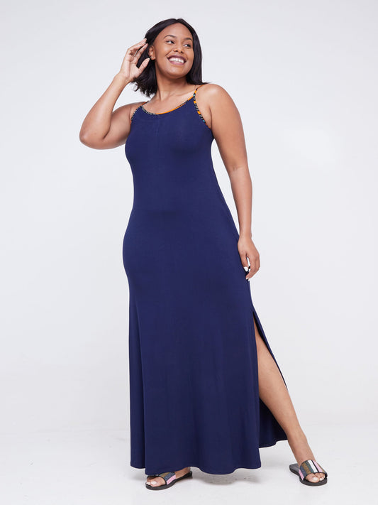 Vivo Arusha Strappy Maxi Dress - Navy Blue
