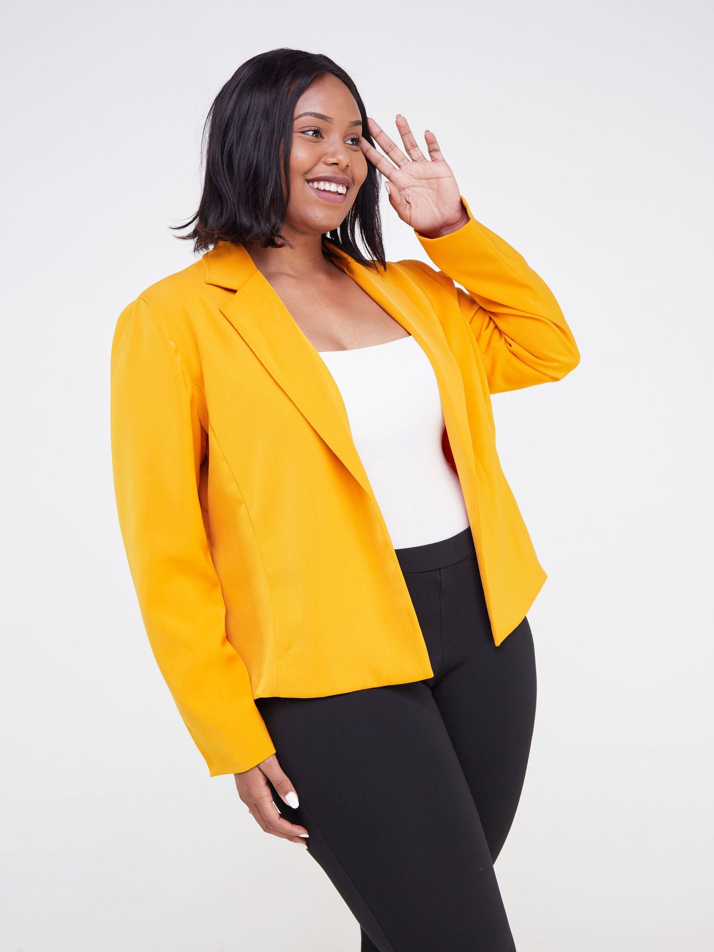 Vivo Fahari Long Sleeve Short Jacket - Mustard