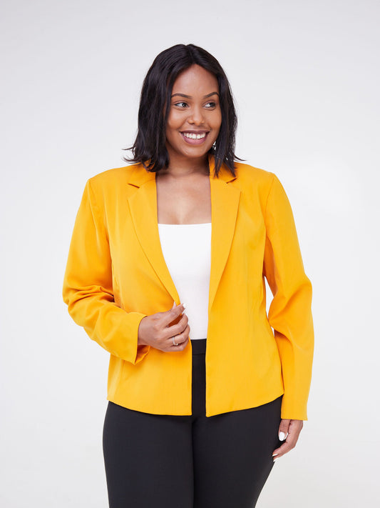 Vivo Fahari Long Sleeve Short Jacket - Mustard