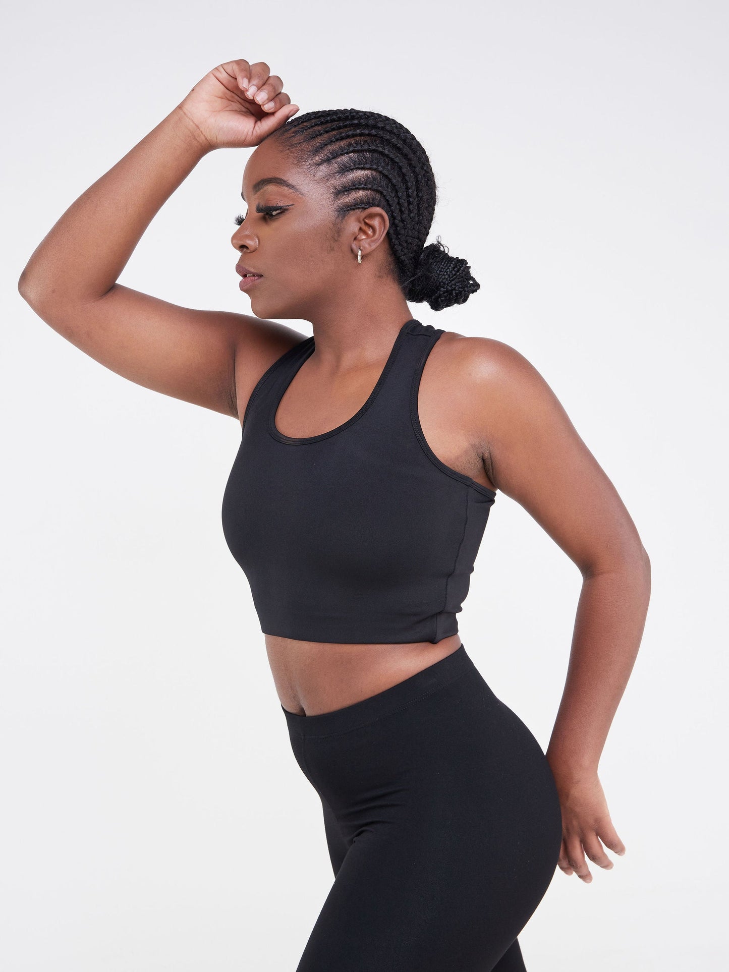Vivo Fitness Racer Back Bra Top - Black