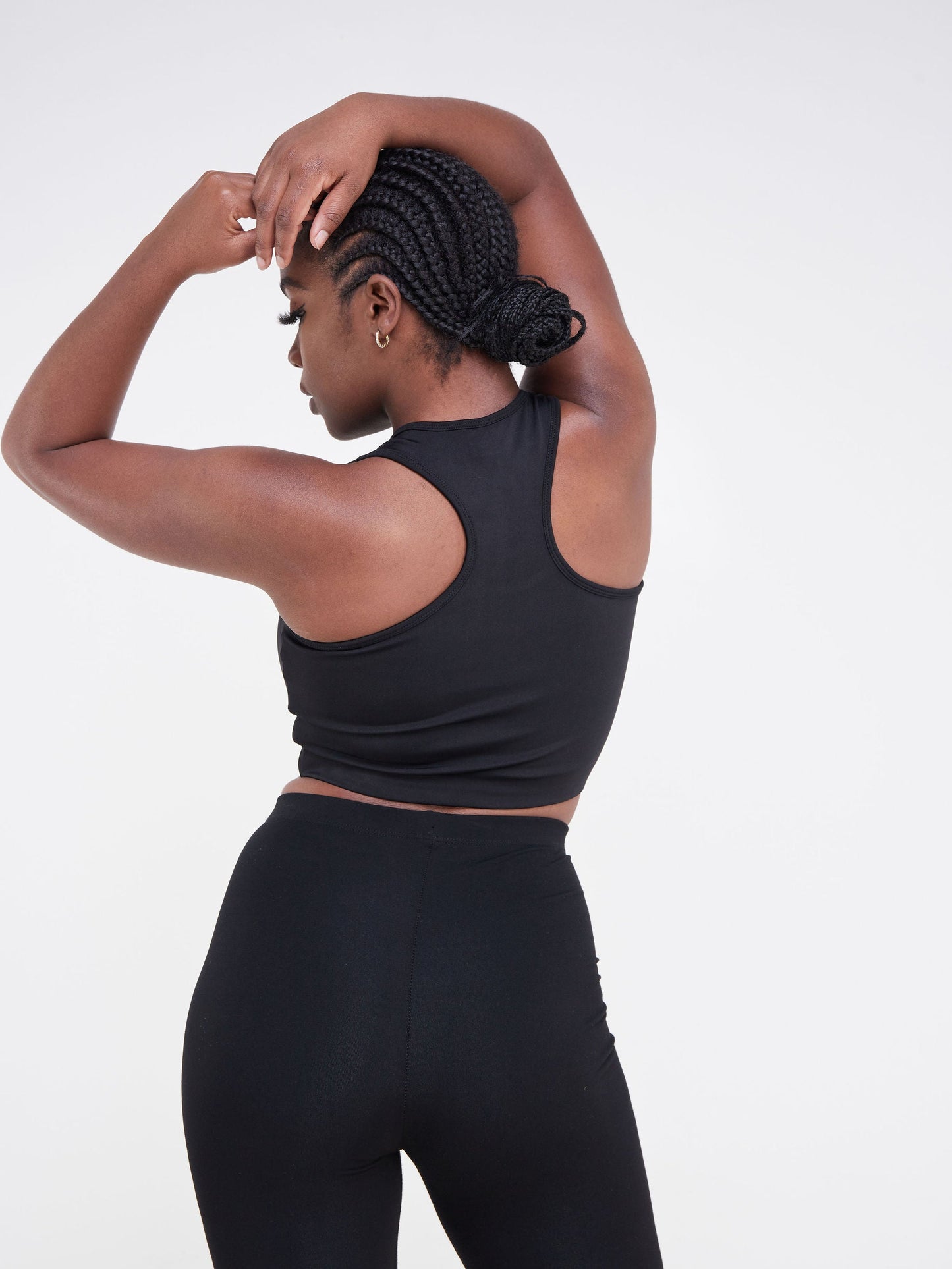 Vivo Fitness Racer Back Bra Top - Black