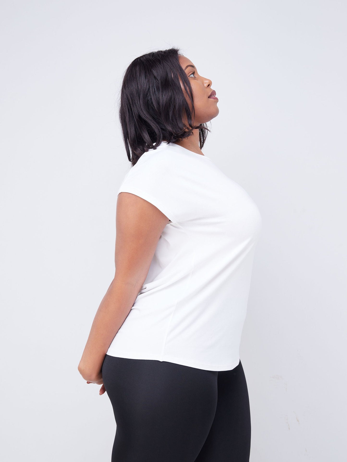 Vivo Fitness  Drop Shoulder Top - White