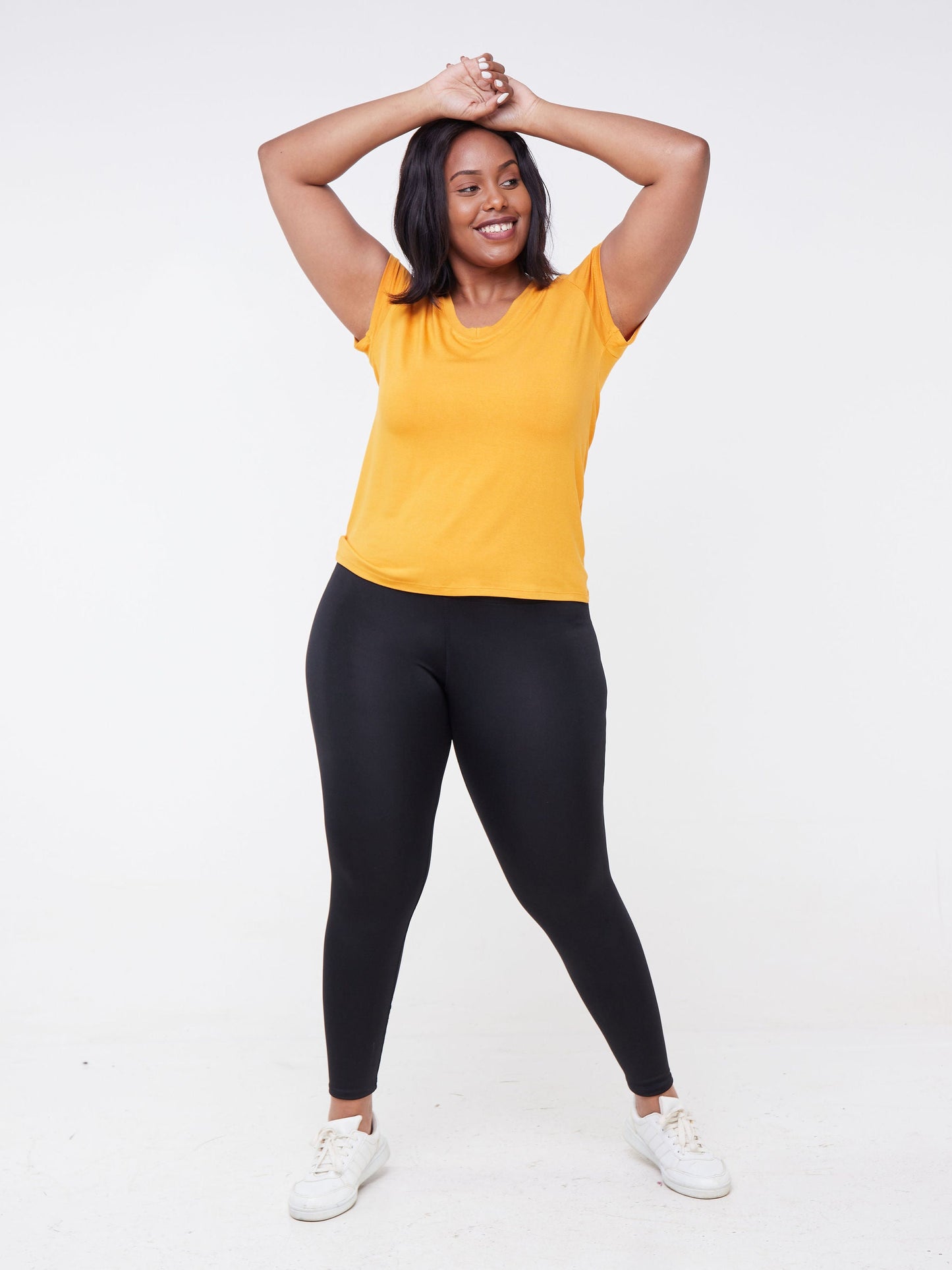 Vivo Fitness V- Neck T-Shirt - Mustard