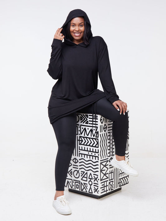 Vivo Fitness Hoodie Tunic - Black