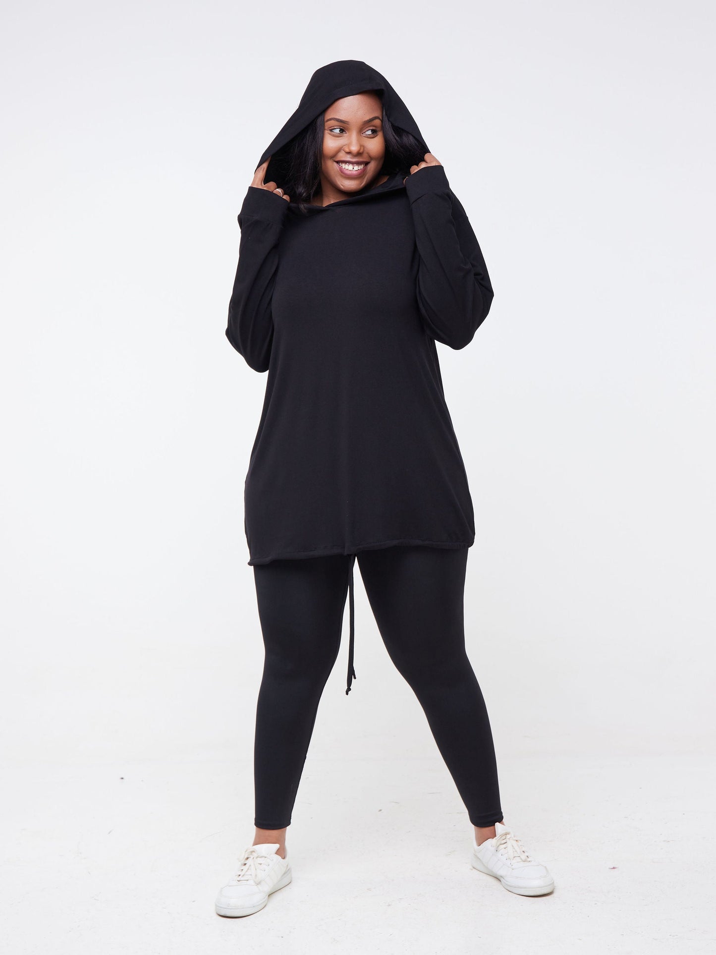 Vivo Fitness Hoodie Tunic - Black
