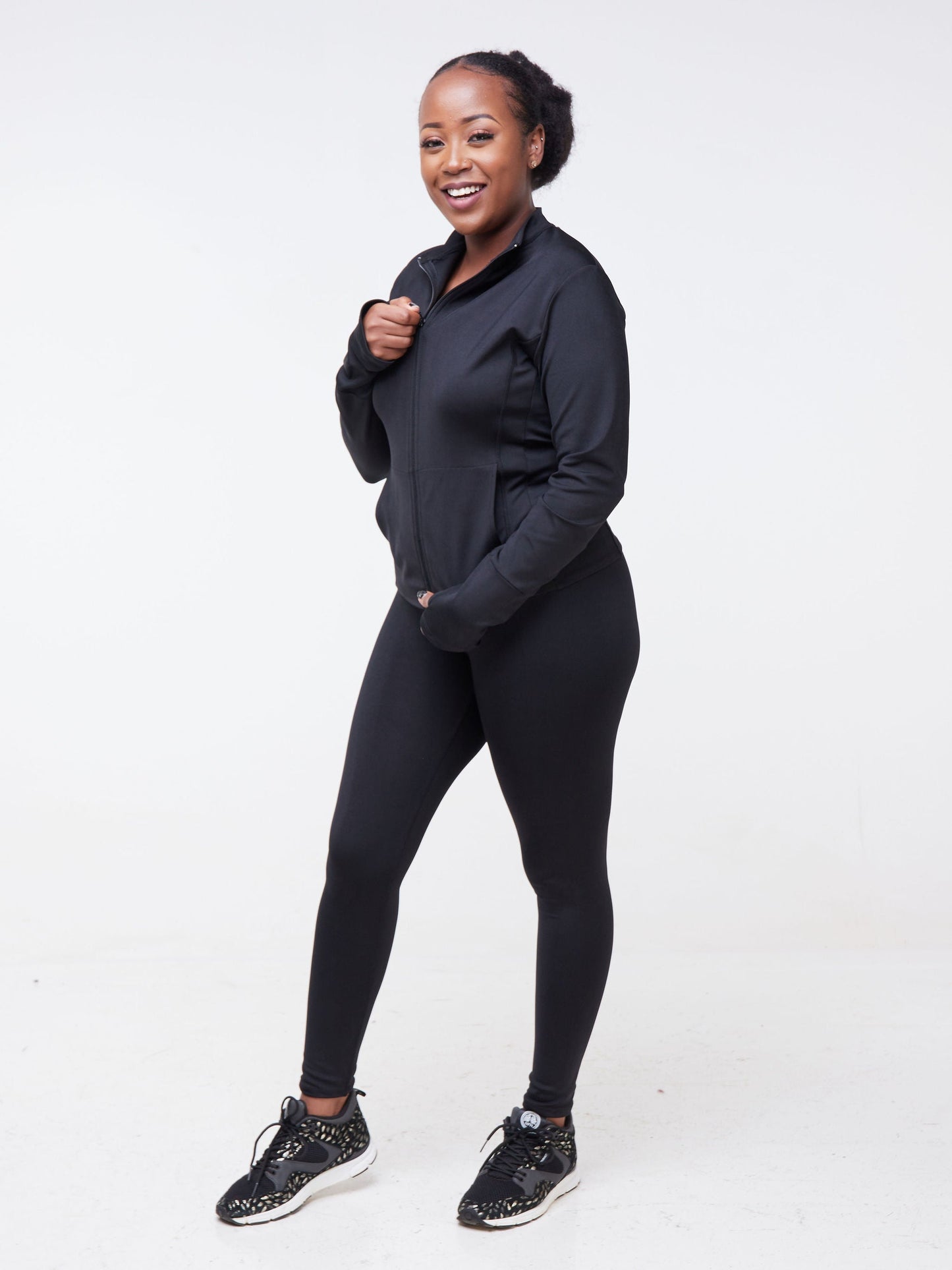 Vivo Fitness Long Sleeve Jacket - Black