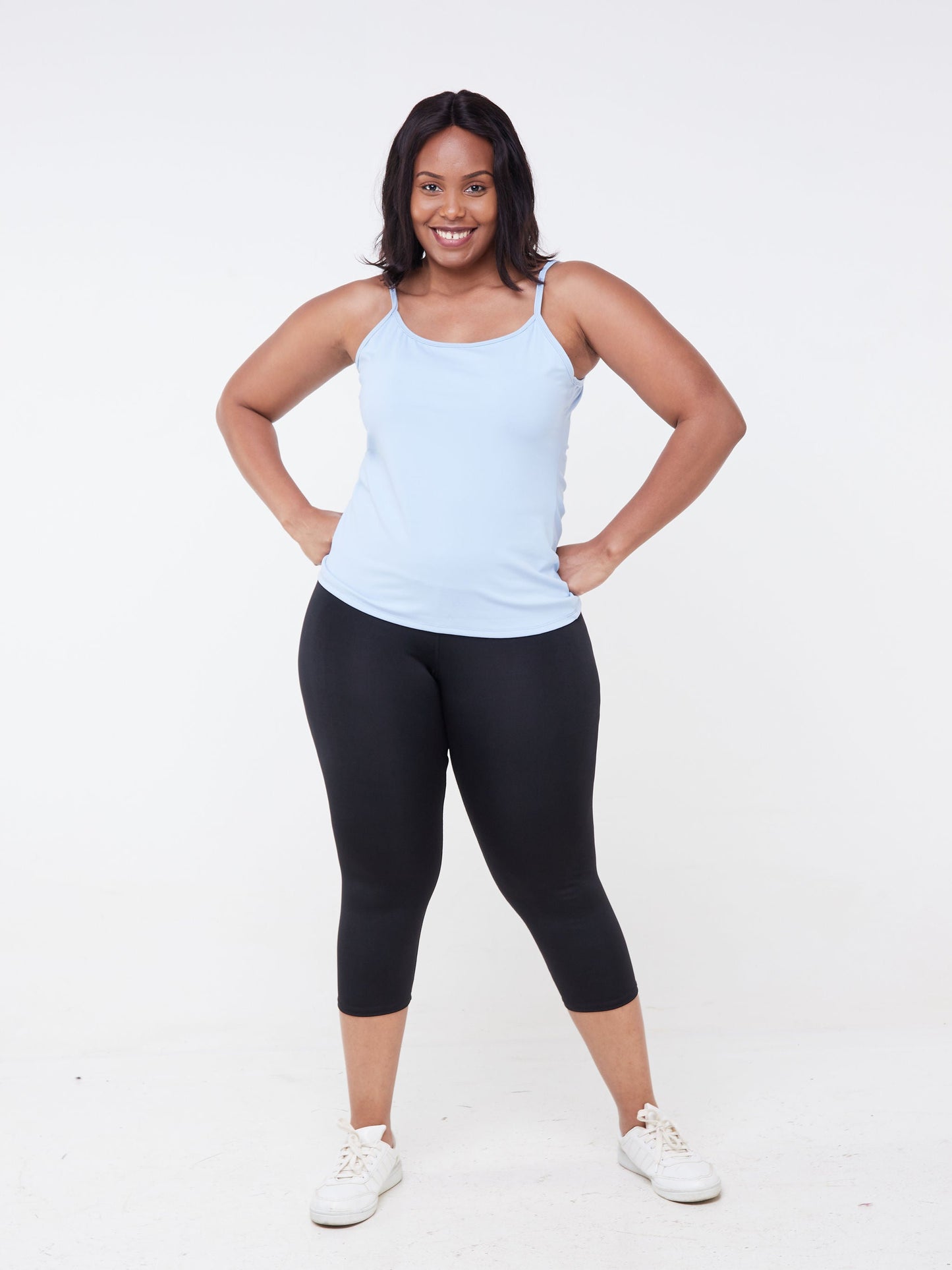 Vivo Fitness Spaghetti Strap Tank Top - Light Blue