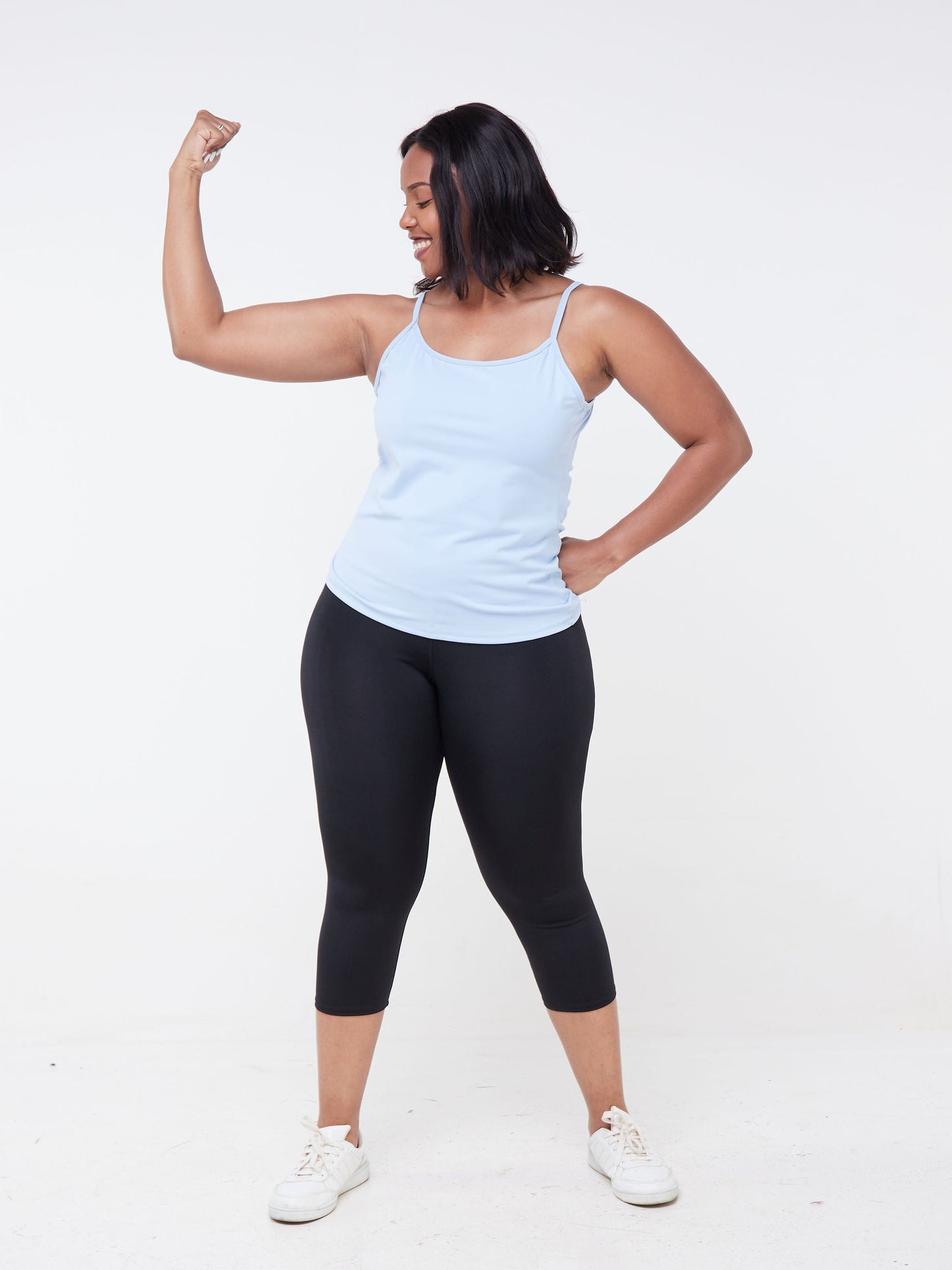 Vivo Fitness Spaghetti Strap Tank Top - Light Blue