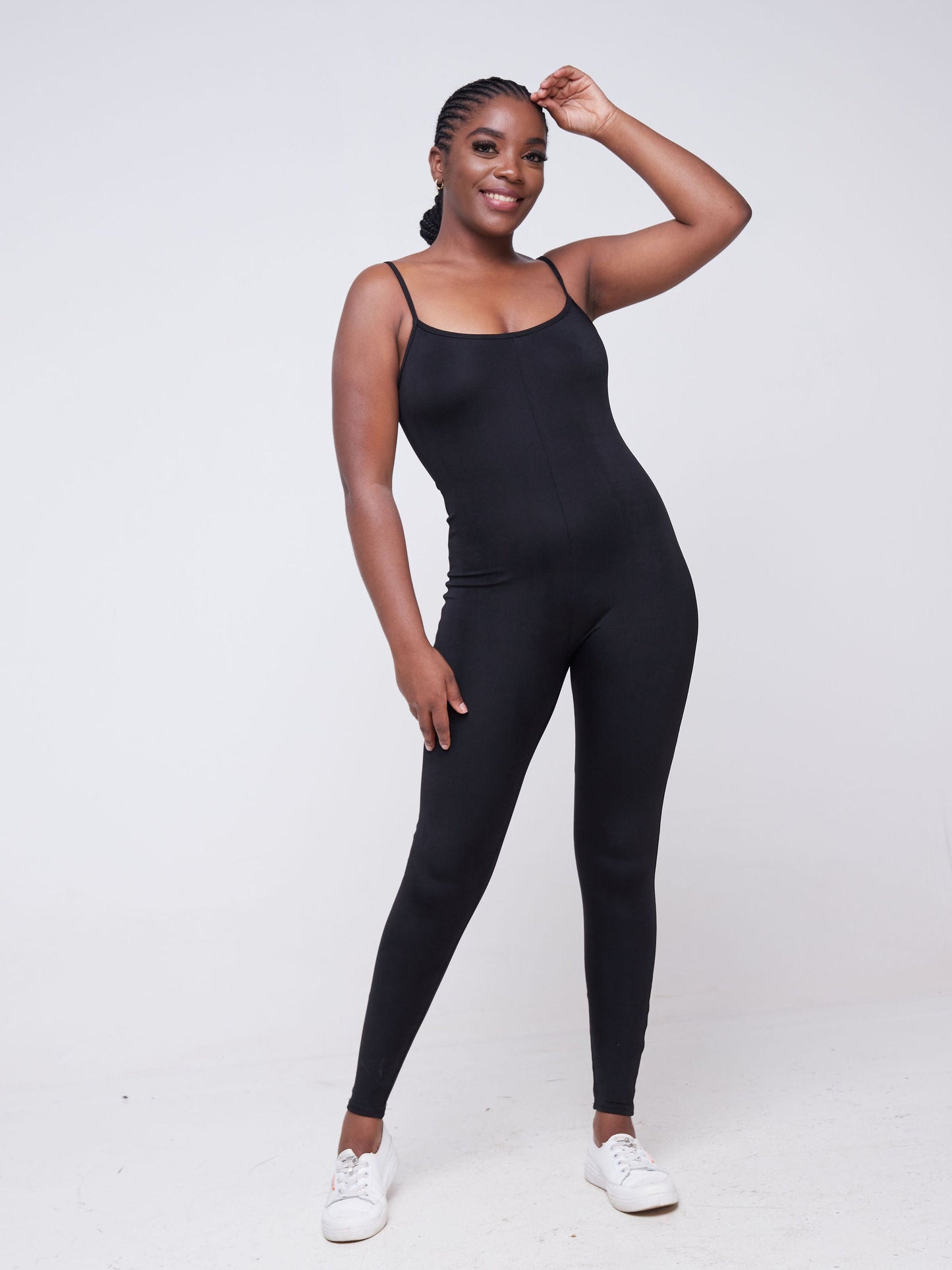 Vivo Fitness Strappy Cat Suit - Black