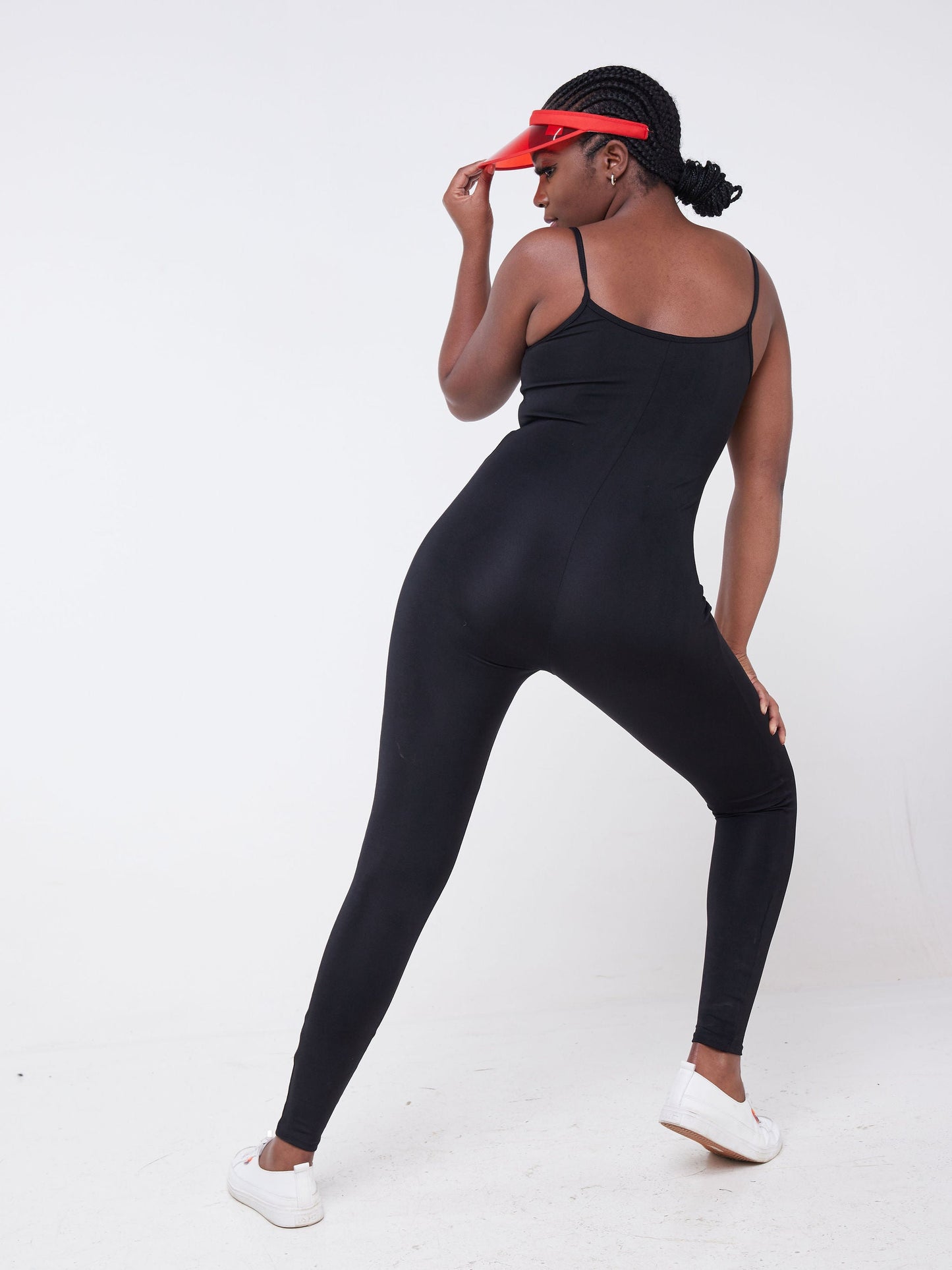 Vivo Fitness Strappy Cat Suit - Black
