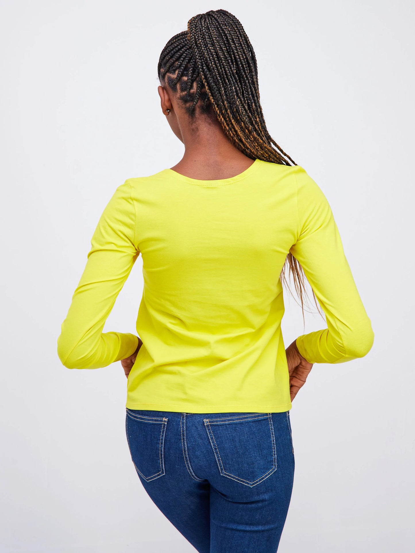 Zoya Basic Long Sleeve Top - Yellow