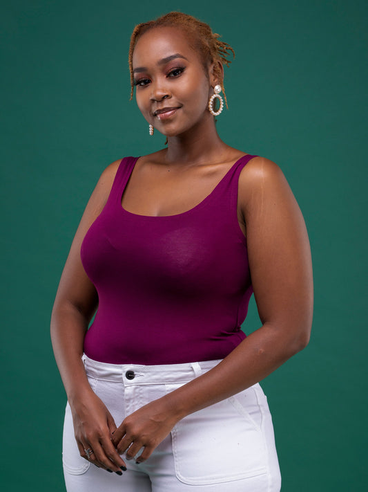 Zoya Basic Tank Top - Dark Raspberry