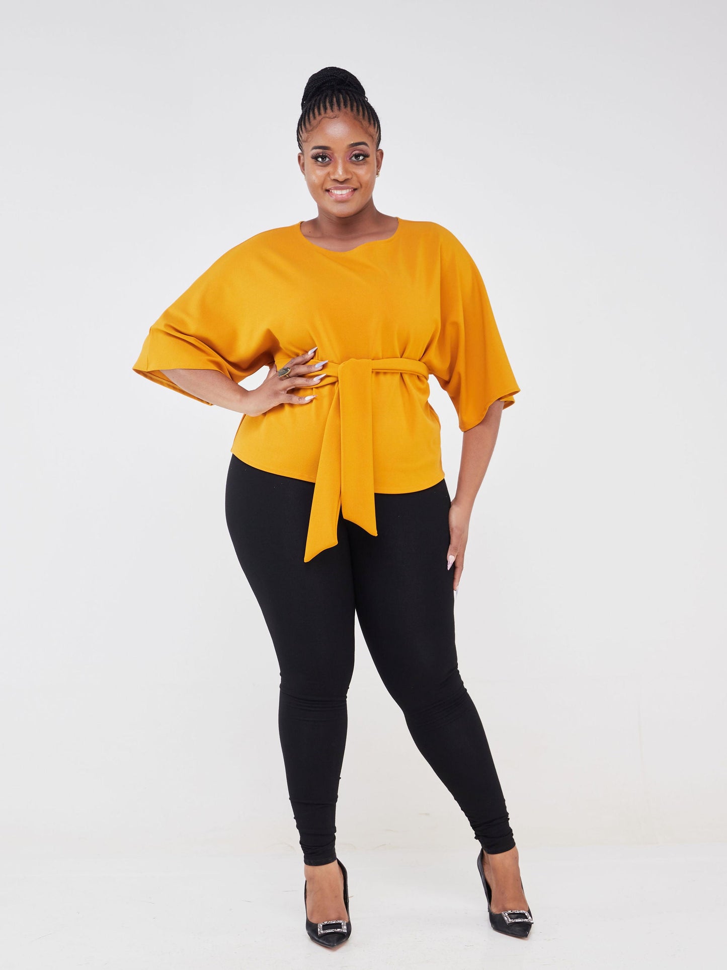 Vivo Imara Kimono Top  - Dark Mustard
