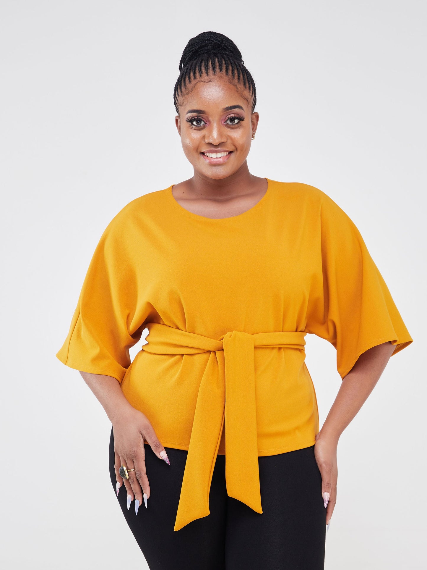Vivo Imara Kimono Top  - Dark Mustard