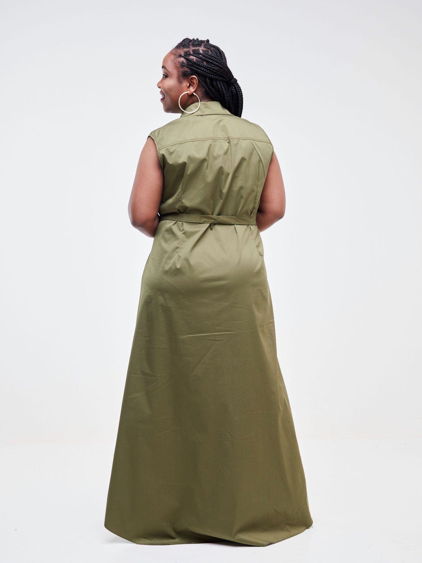 Safari Tawi Sleeveless A-Line Maxi Dress - Hunters Green