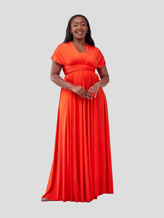 Vivo Fara Multiway Maxi Dress - Orange
