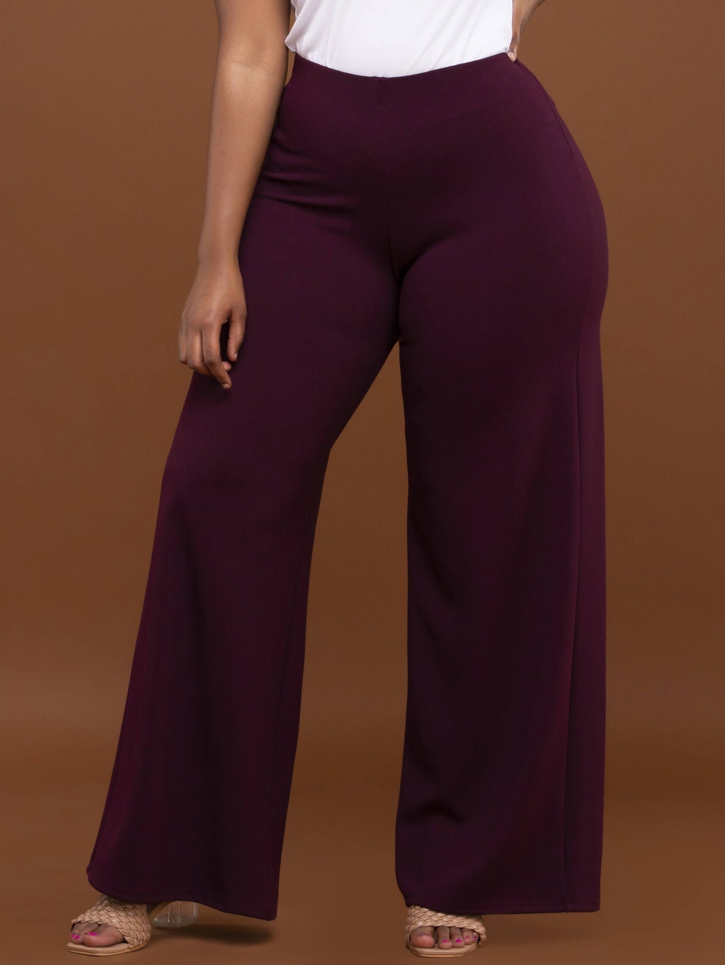 Vivo Dua Wide Leg Pants - Raspberry