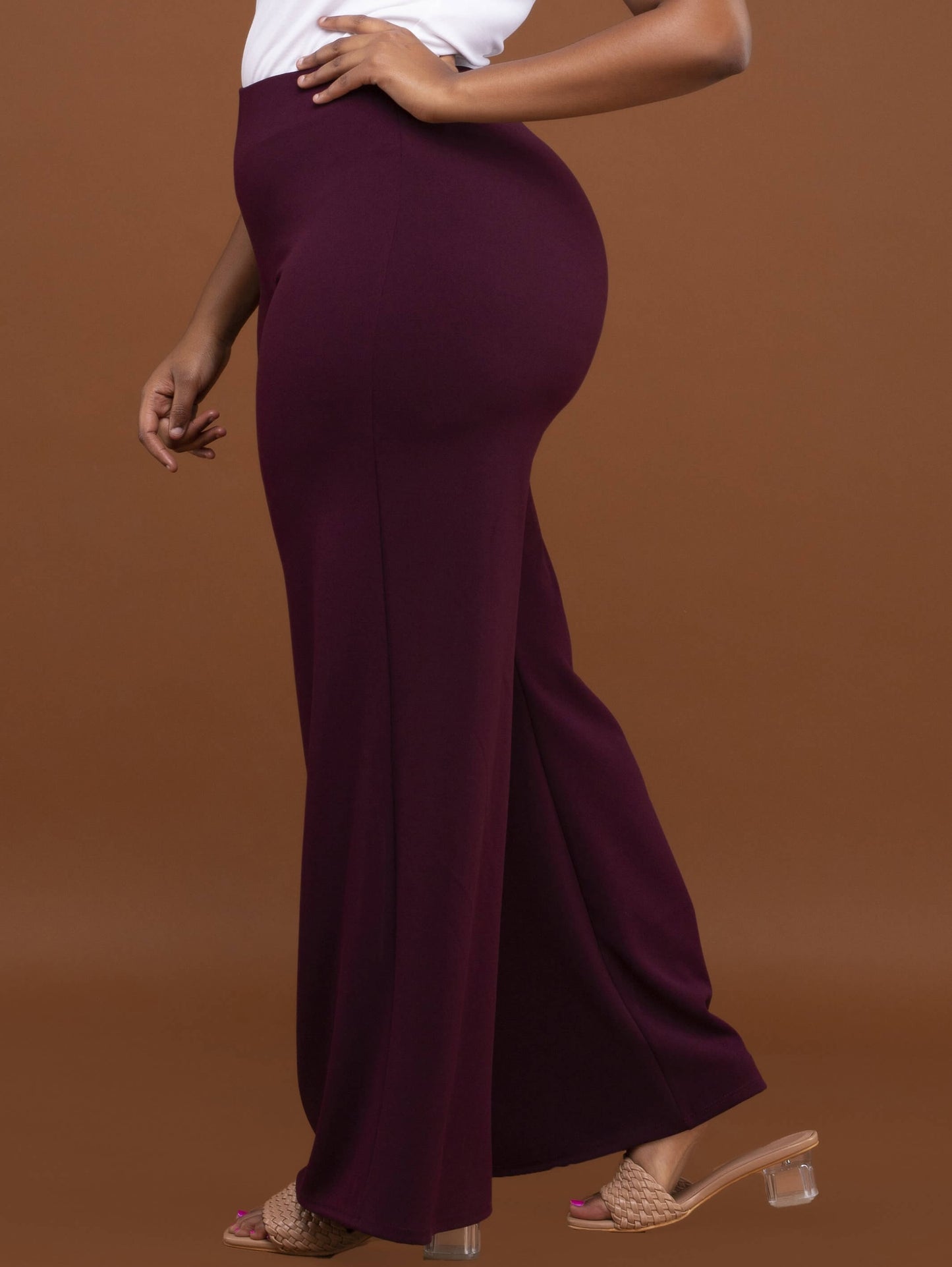 Vivo Dua Wide Leg Pants - Raspberry