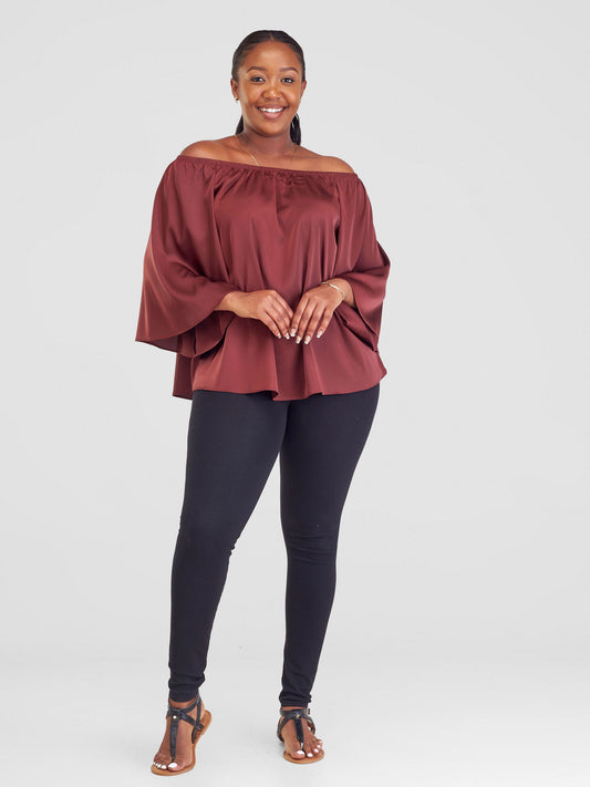 Vivo Sanali Off - Shoulder Top - Brown