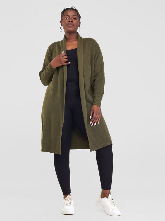 Vivo Long Sleeve Midi Waterfall - Jungle Green