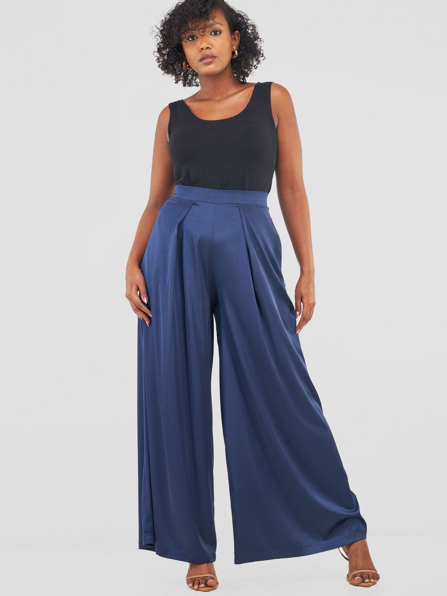 Vivo Sanyu Pleated Pants - Navy
