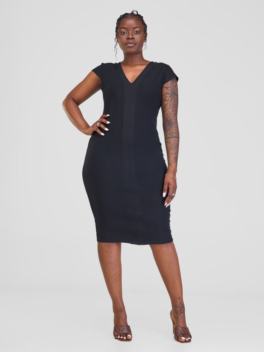 Vivo Arafa V-Neck Bodycon - Black